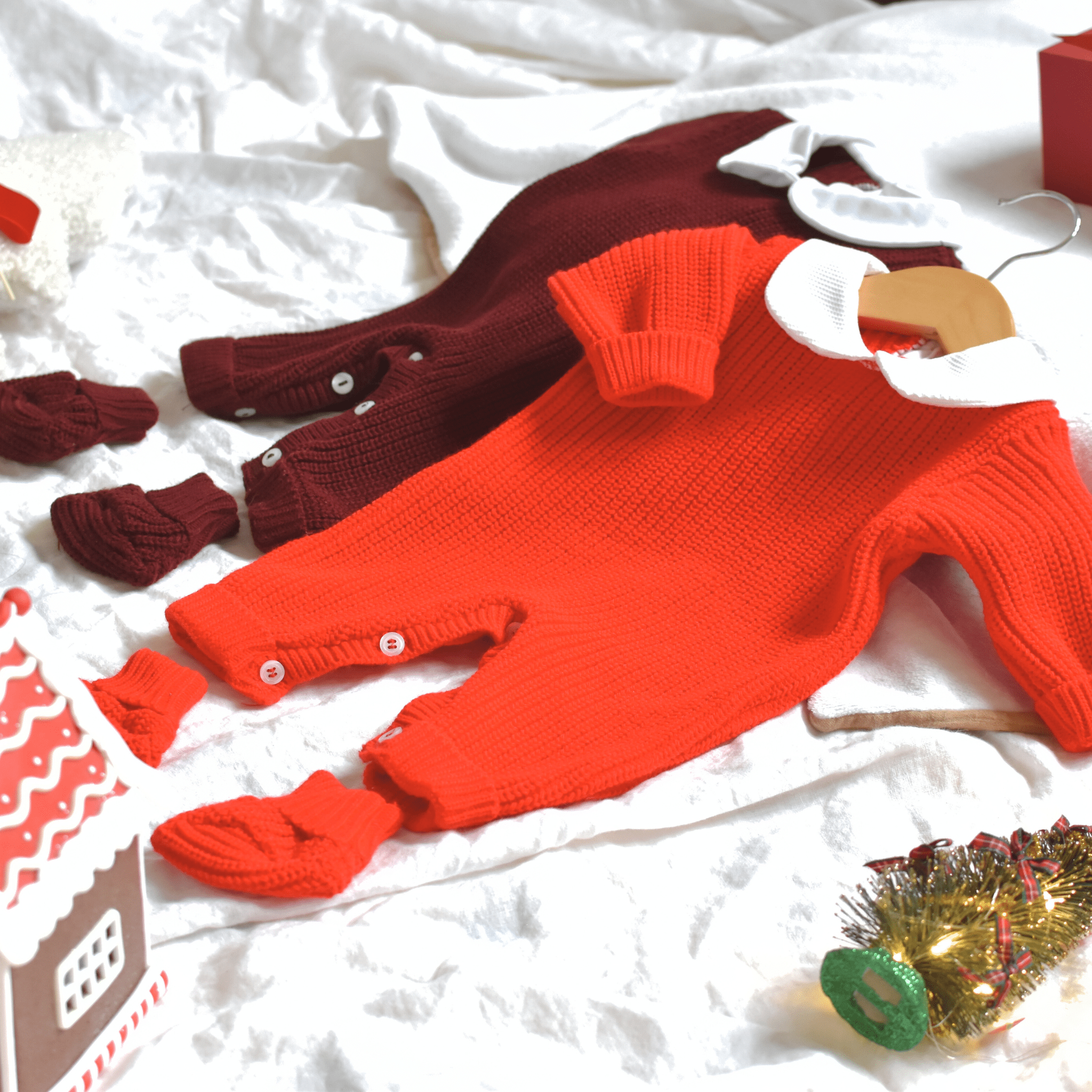 Tenue de Naissance Col Claudine– Noël