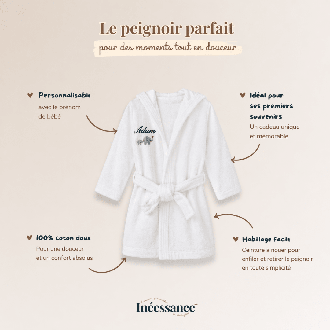 Peignoir bébé personnalisé