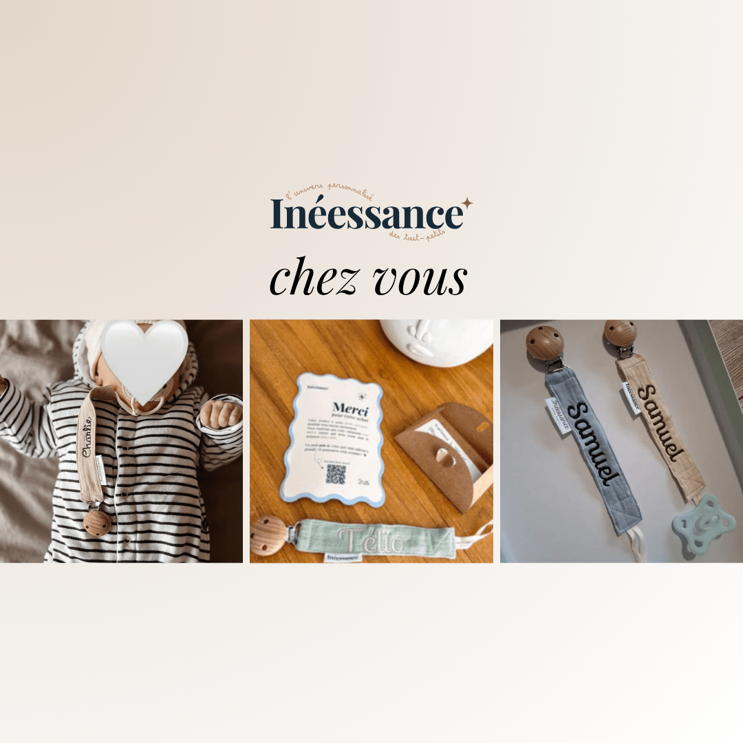 Attache tétine en gaze de coton