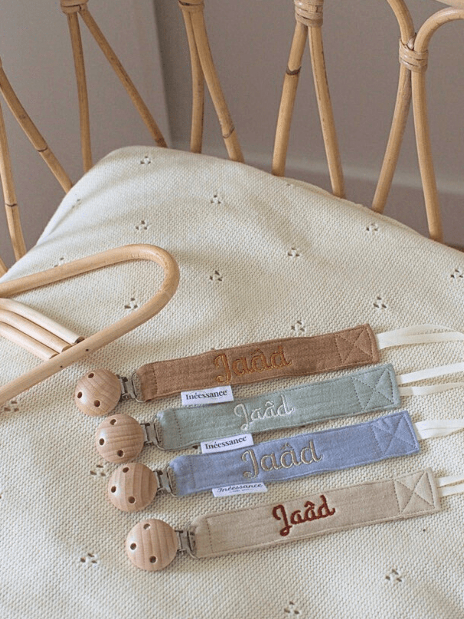 Attache tétine en gaze de coton