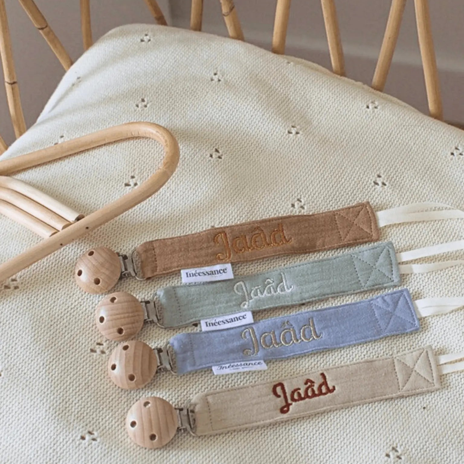 Schnullerclip aus Baumwollgaze