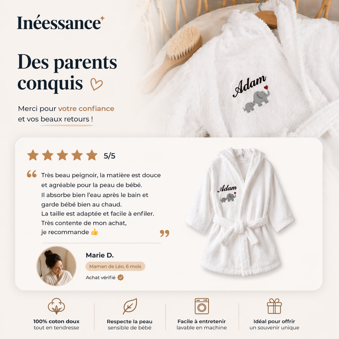 Peignoir enfant personnalisé