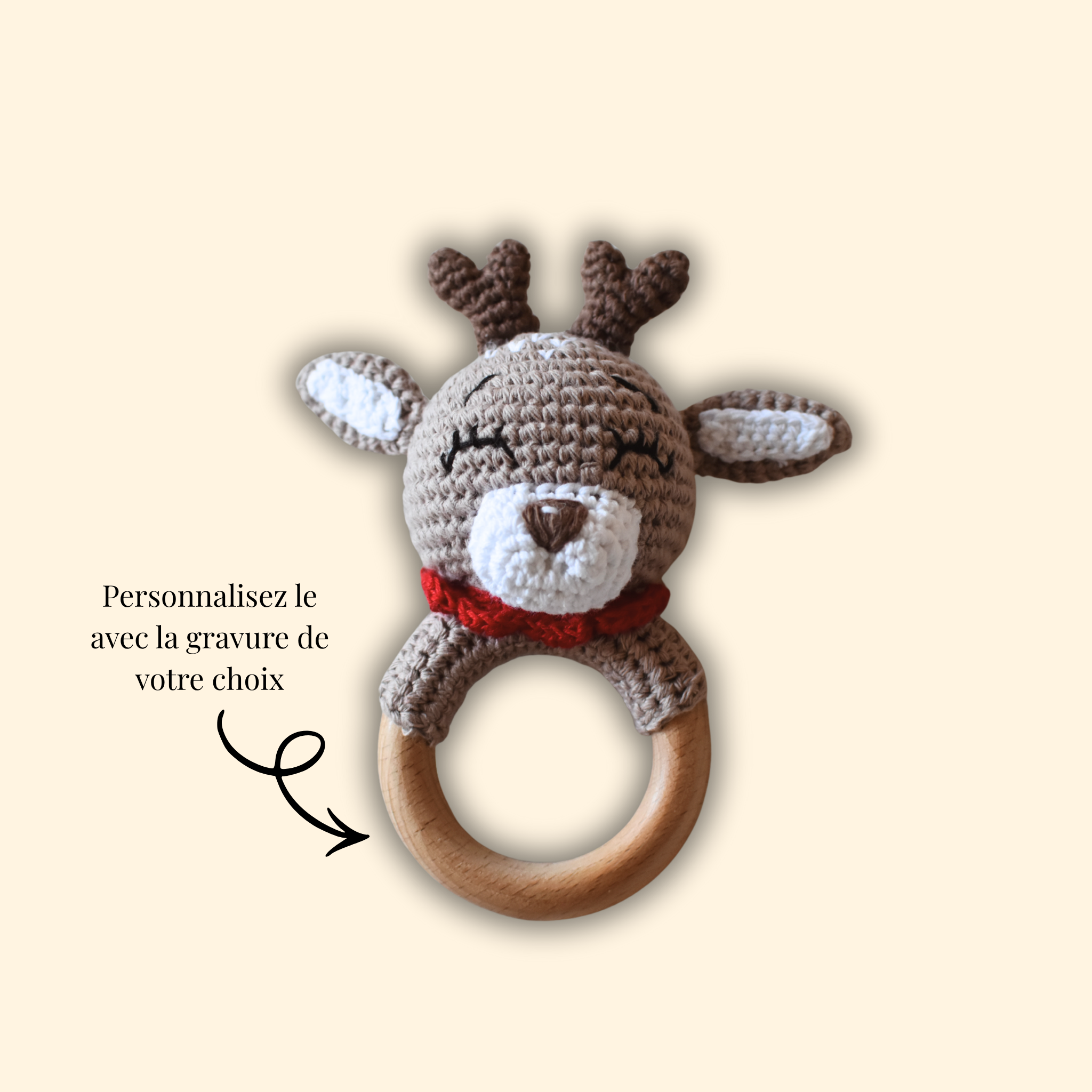 Coffret de Noël - Hochet Renne & Attache tétine
