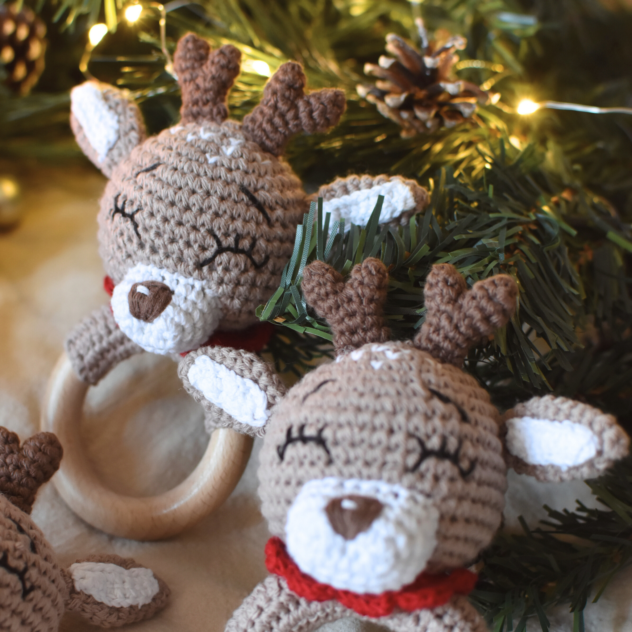 Coffret de Noël - Hochet Renne & Attache tétine