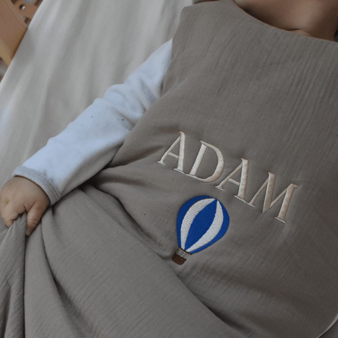 Gigoteuse avec motif, pour prénom adam, bébé