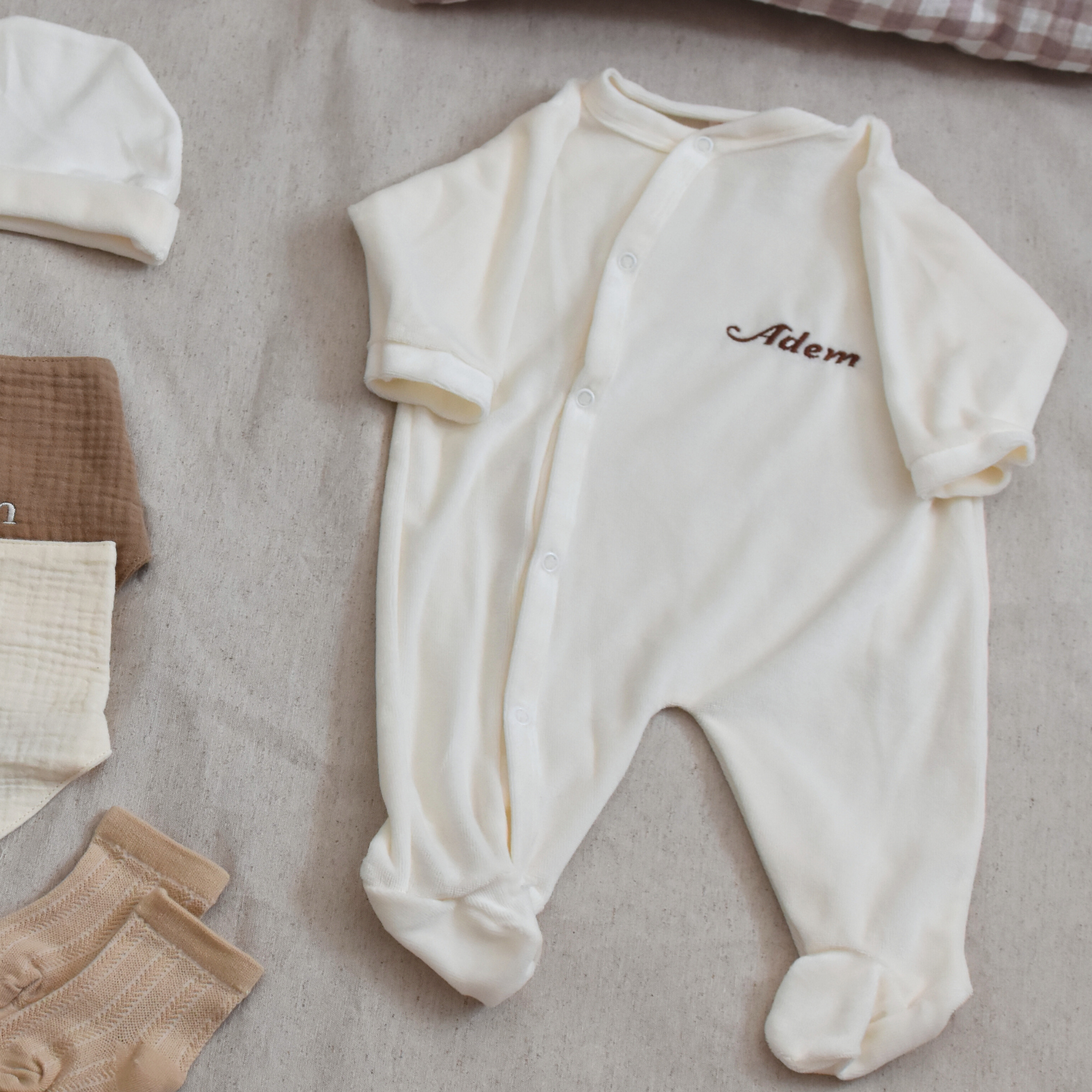 Ensemble Pyjama bébé Mini Velours - Mon pyjama de noël