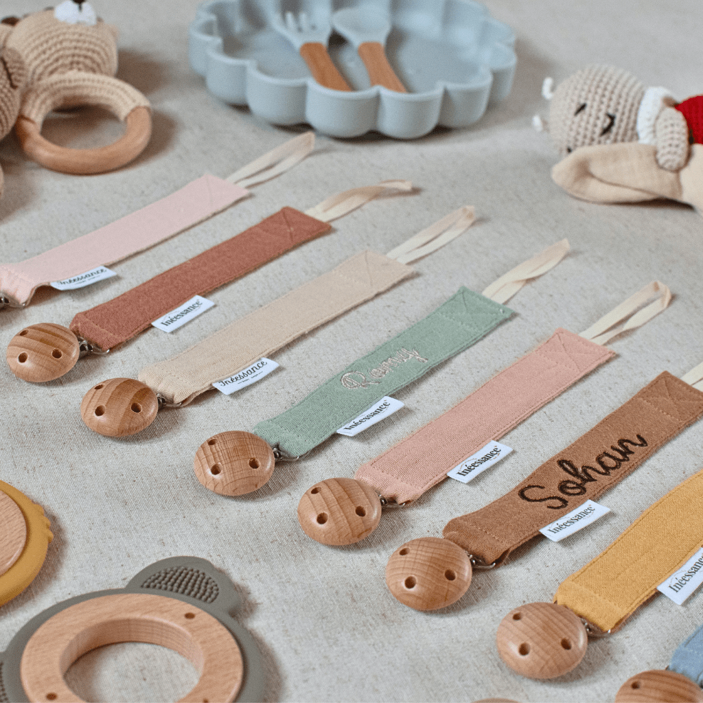 Attache tétine en gaze de coton