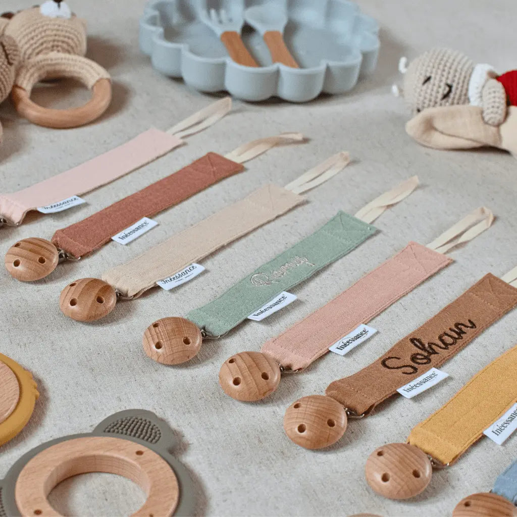 Schnullerclip aus Baumwollgaze