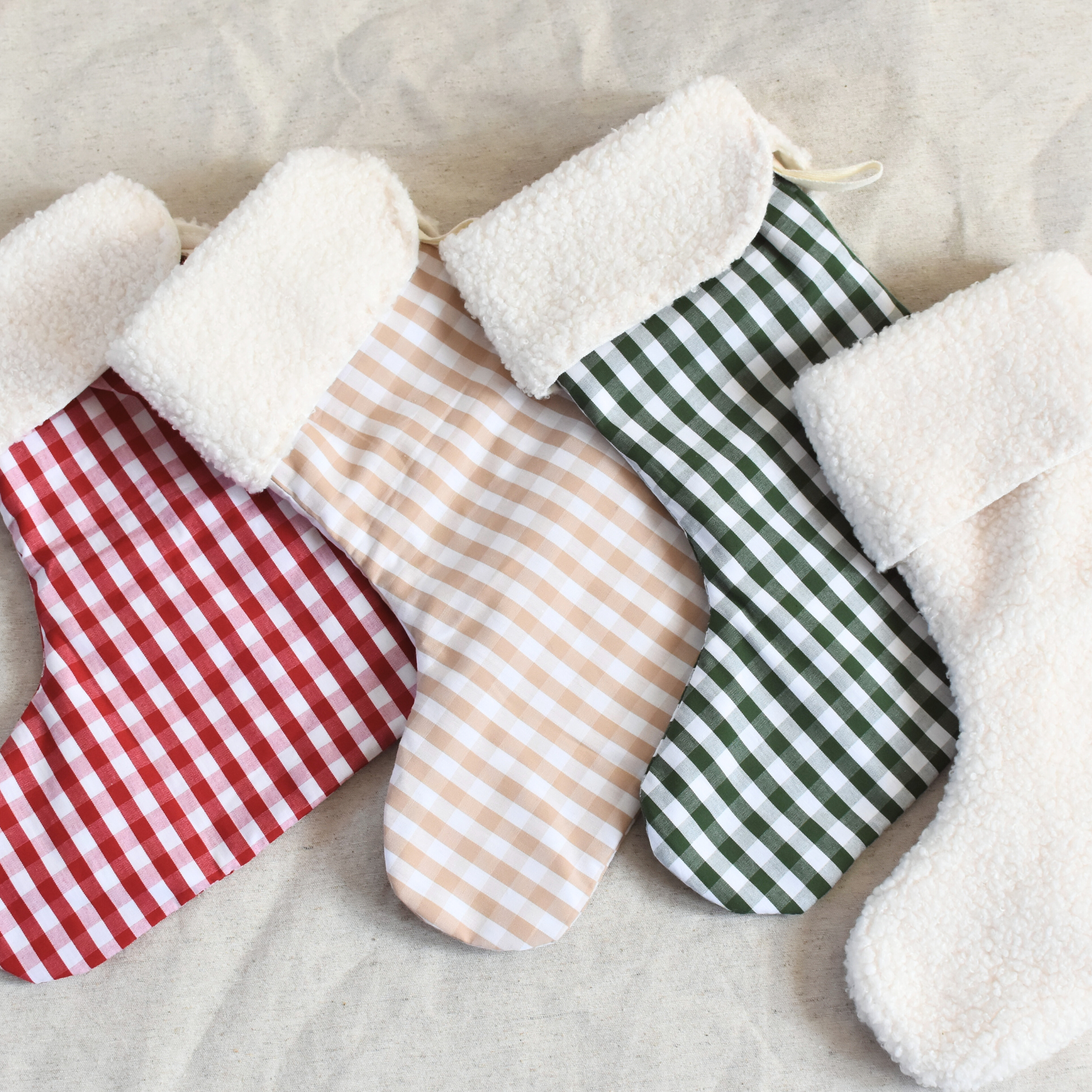 Chaussette de Noël personnalisée avec prénom – Vichy & Teddy