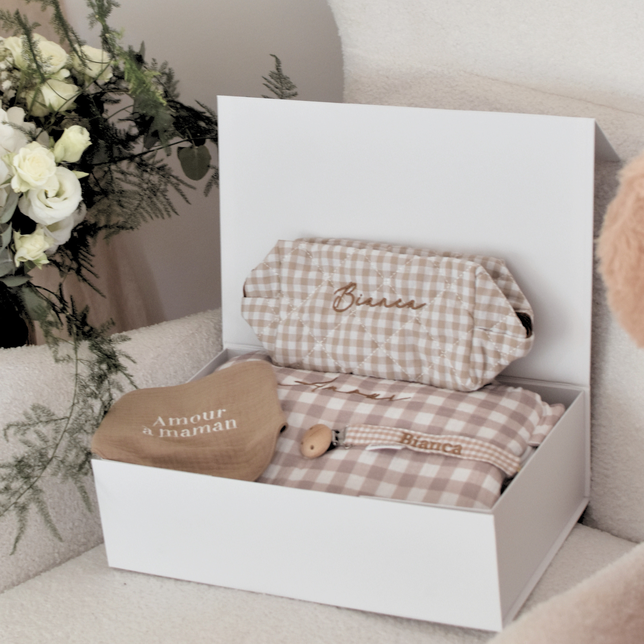 Coffret Naissance Damier Vichy – Édition limitée