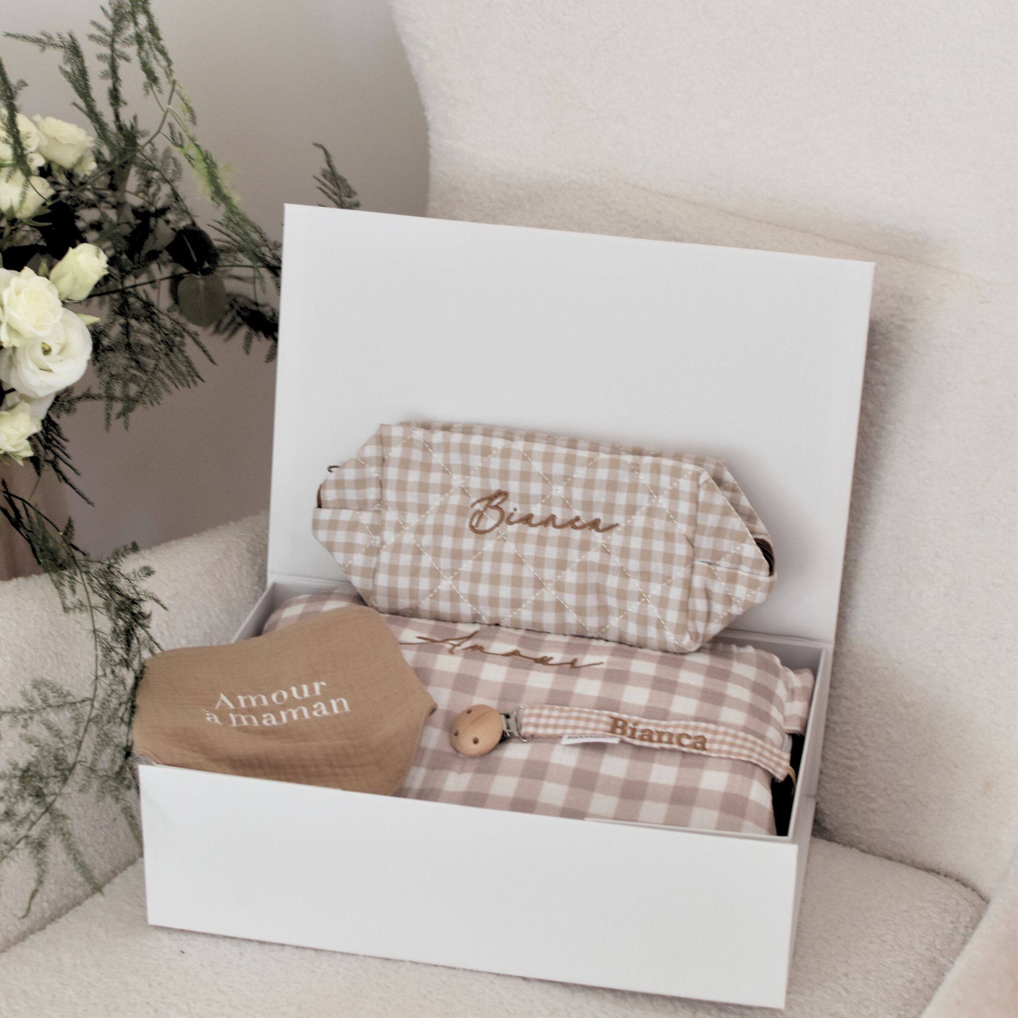 Coffret Naissance Damier Vichy – Édition limitée