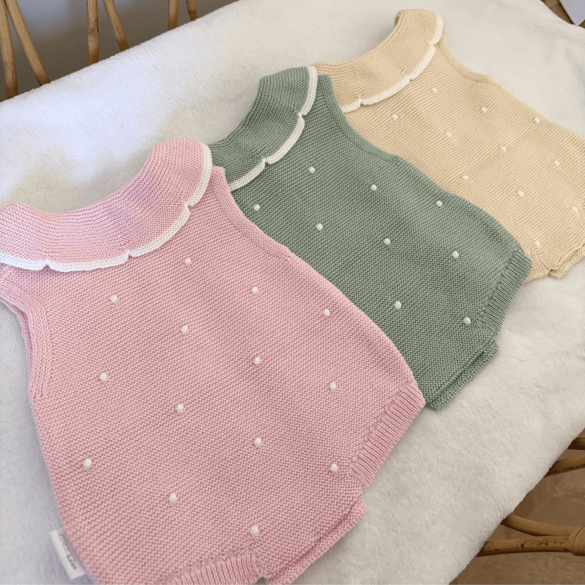 Tenue de naissance d'été - Barboteuse à pois