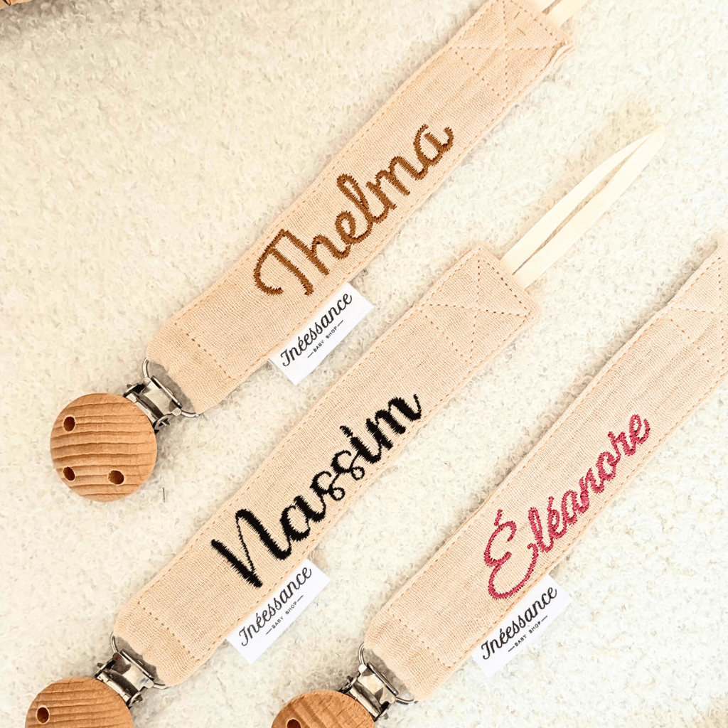 Attache tétine en gaze de coton