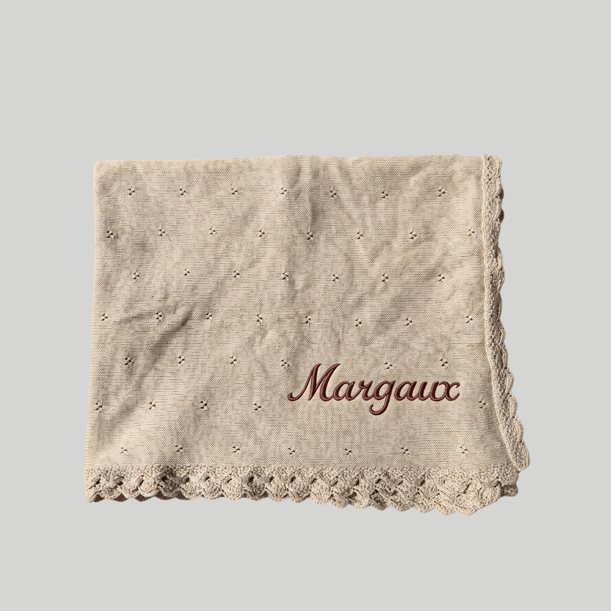 Couverture bébé en Tricot Personnalisé