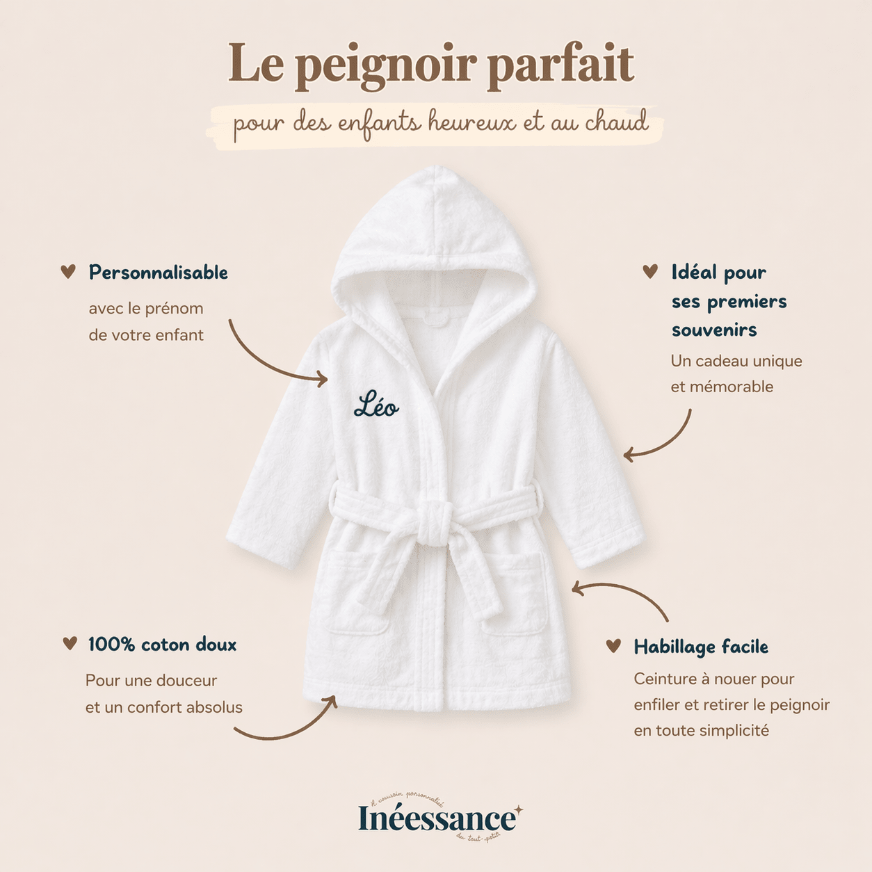 Peignoir enfant personnalisé