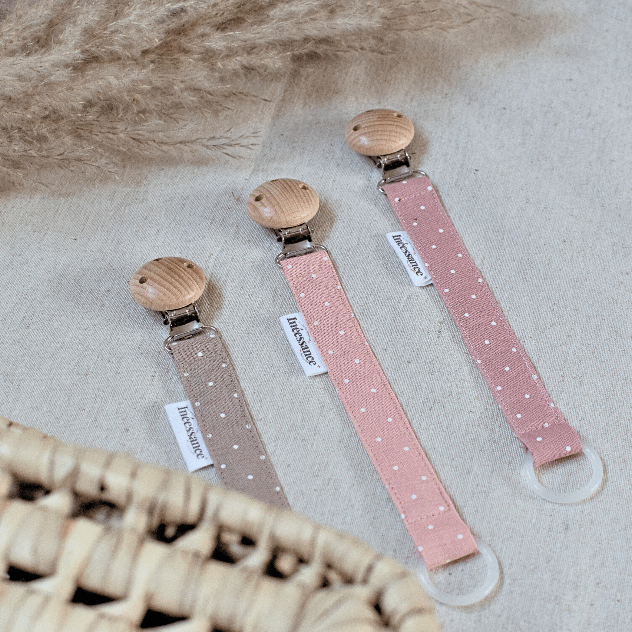 Attache tétine en coton - compatible MAM - personnalisable