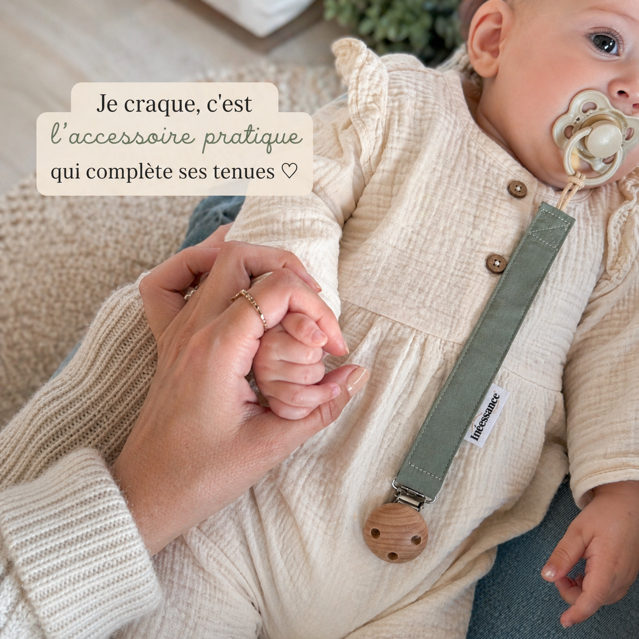 Attache tétines personnalisables bébé - Lot de 2
