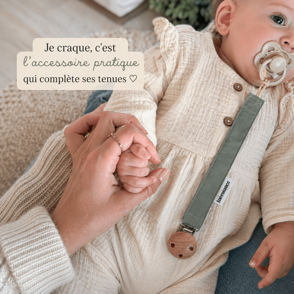 Attache tétines personnalisables bébé - Lot de 2