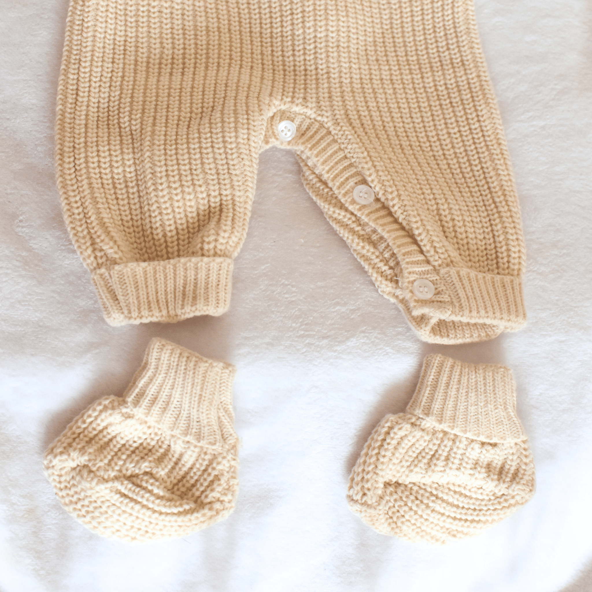 Combinaison tricot bébé à col Claudine - Ensemble 3 pièces