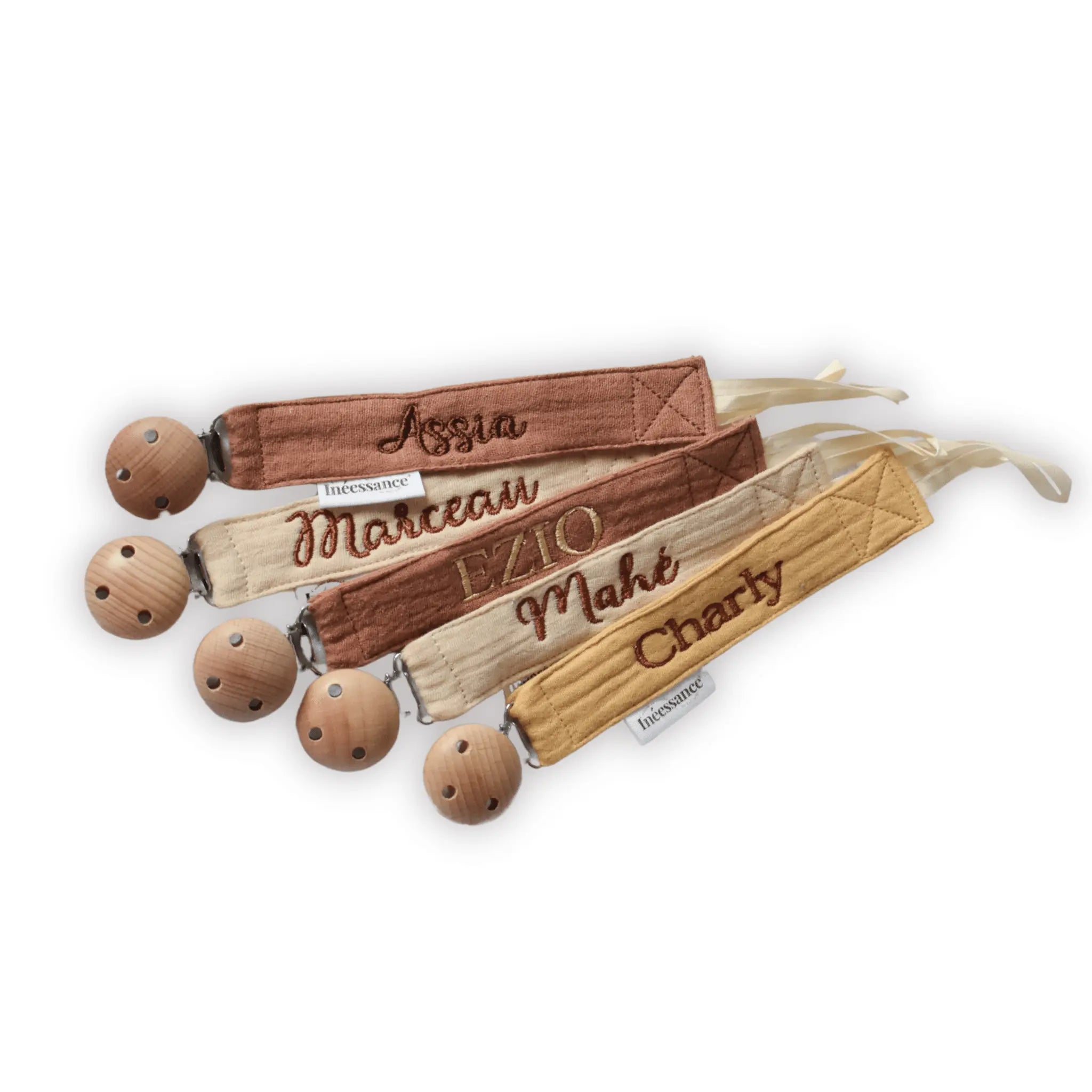 Attache tétine en gaze de coton