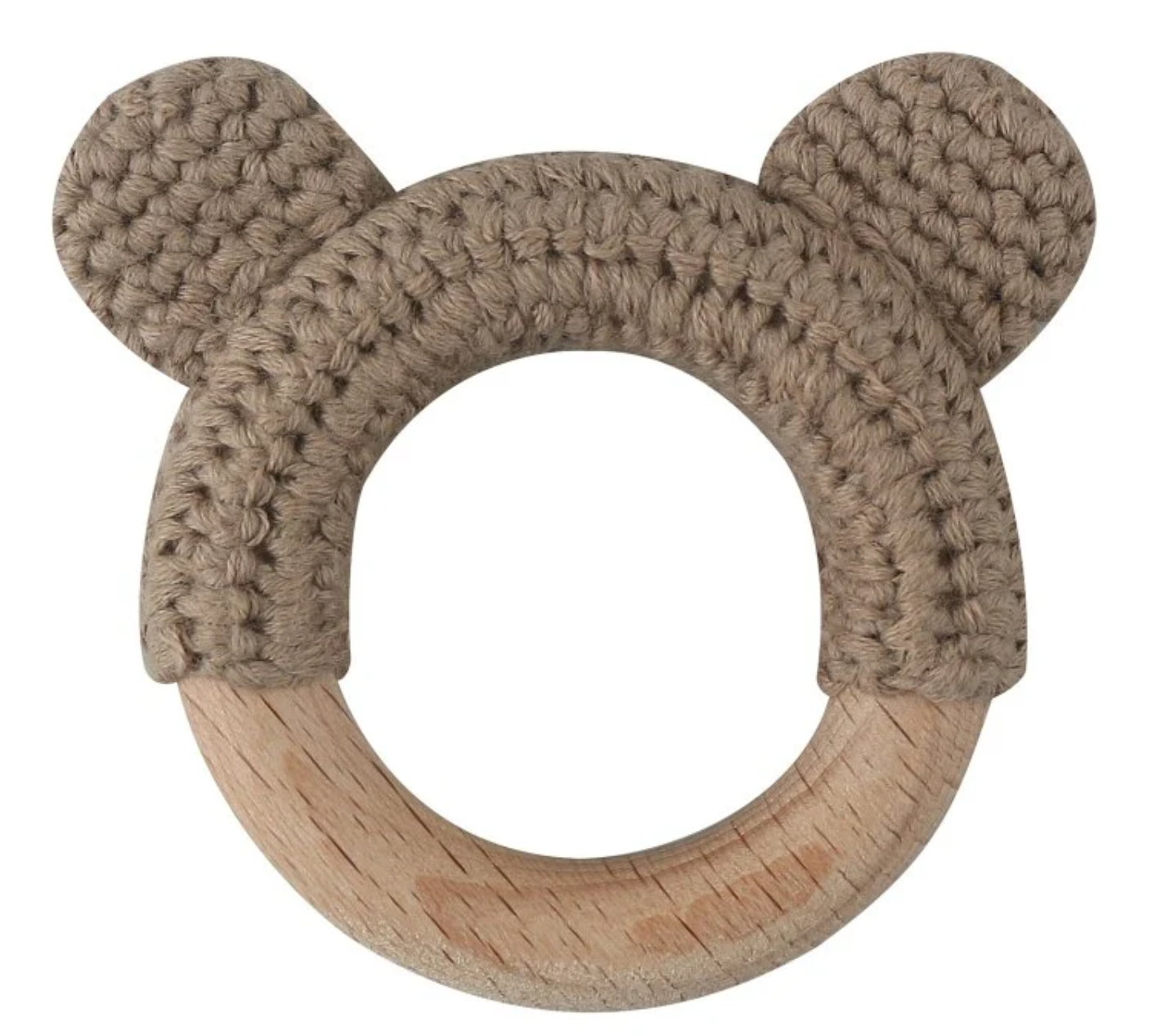 Natural Wood Teething Ring & Hook – "My Little Ears"