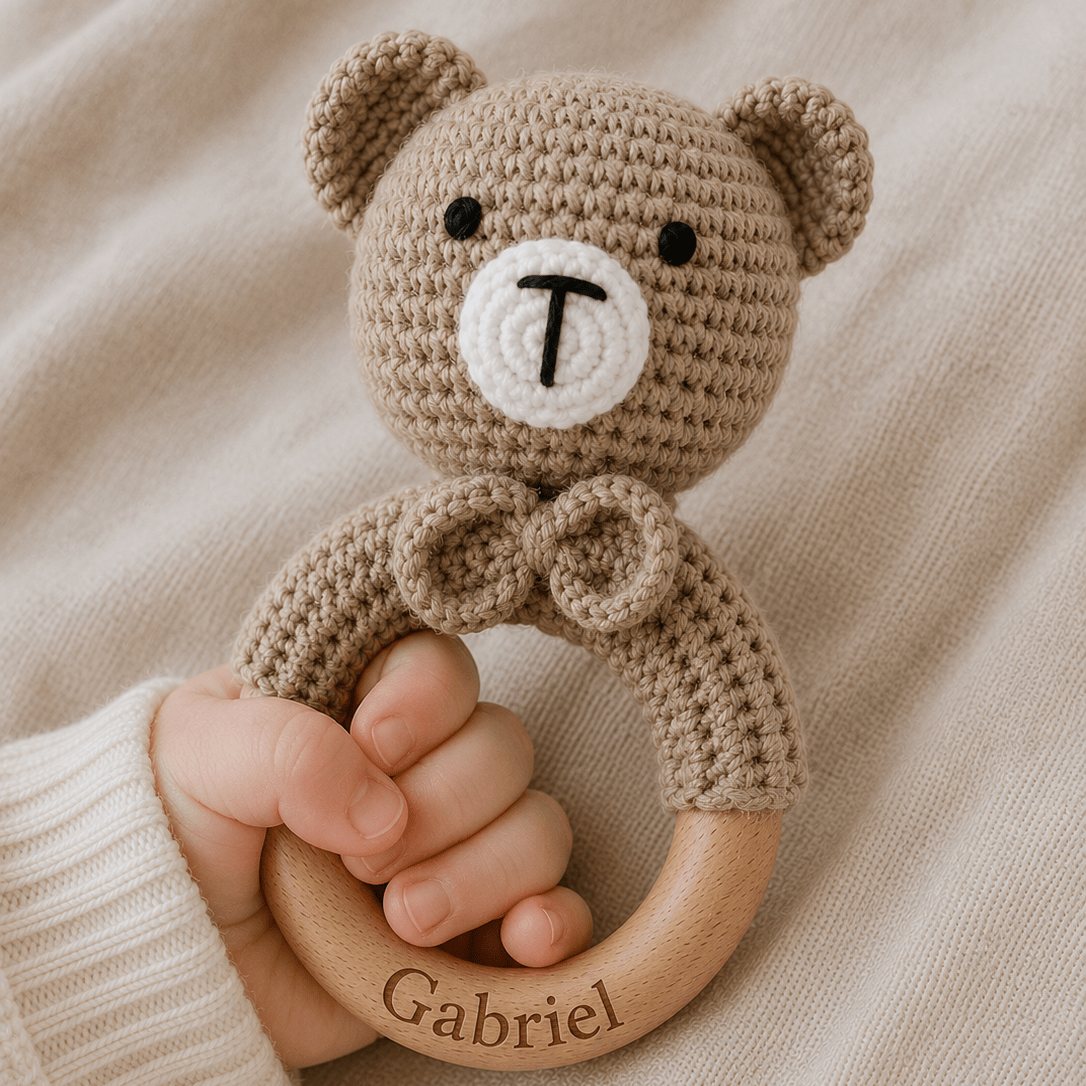 Hochet crochet ourson