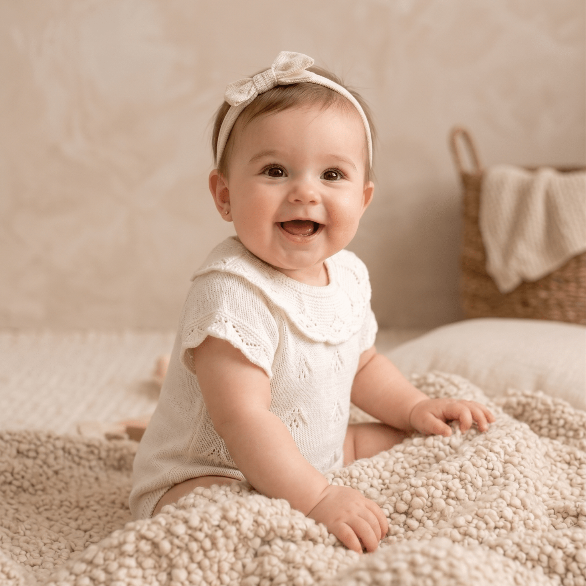 Barboteuse en tricot 100% coton - Doux Souvenirs