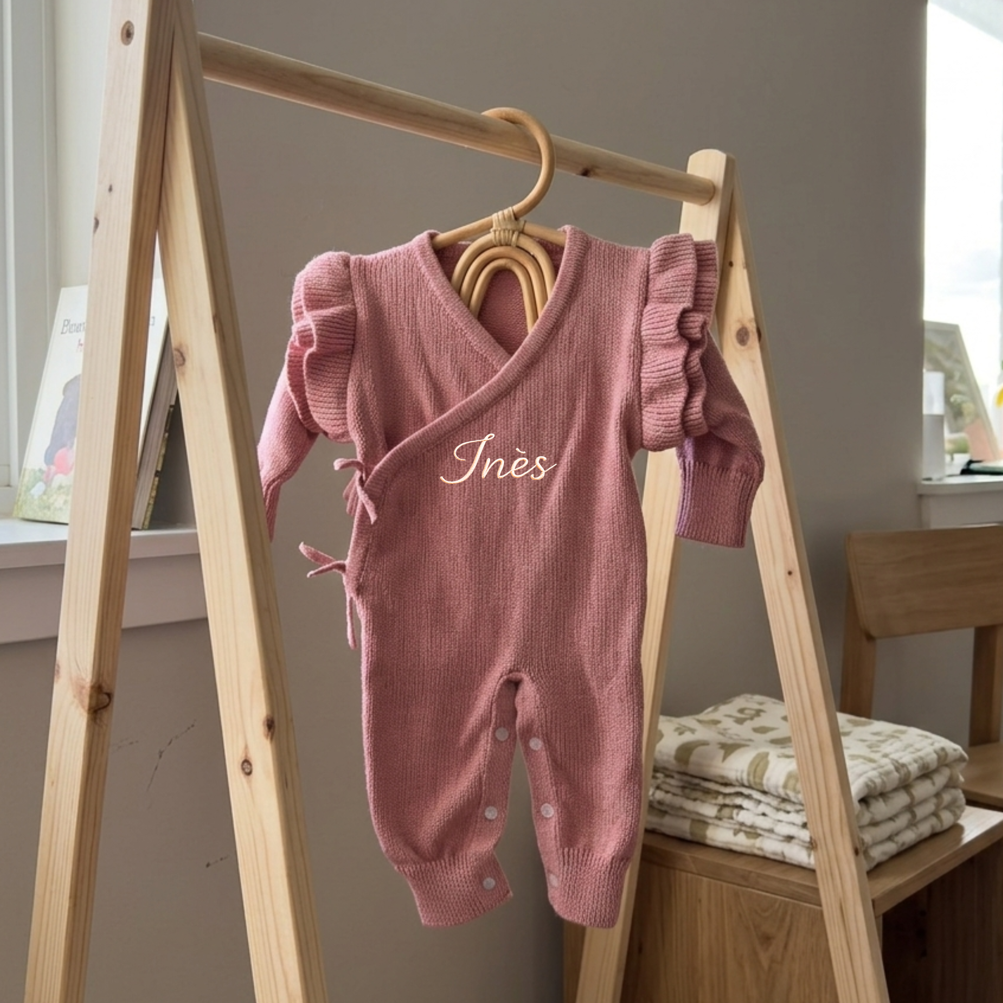 Combinaison bébé personnalisée (3 pièces) – Premiers souvenirs 🤍