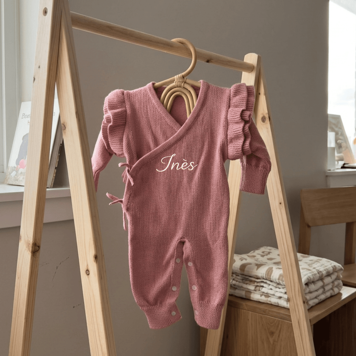 Combinaison bébé personnalisée (3 pièces) – Premiers souvenirs 🤍