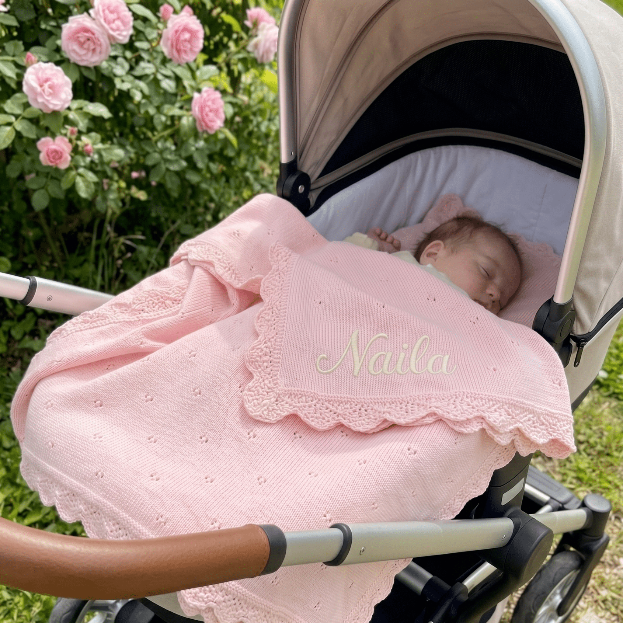Couverture bébé en Tricot Personnalisé