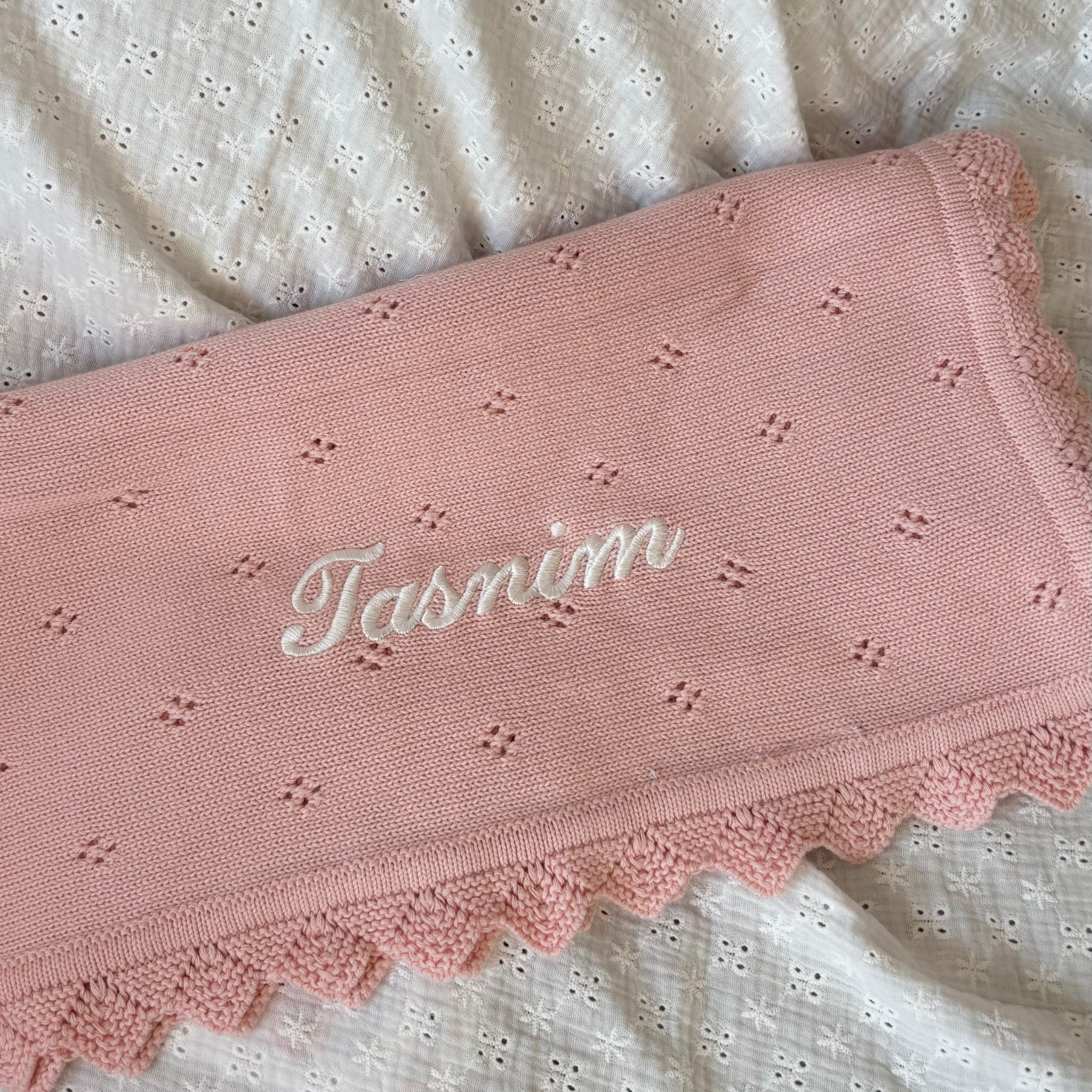 Couverture bébé en Tricot Personnalisé