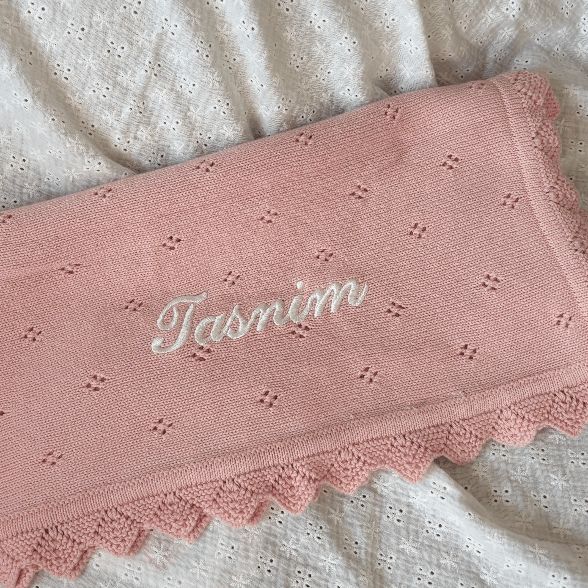 Couverture bébé en Tricot Personnalisé