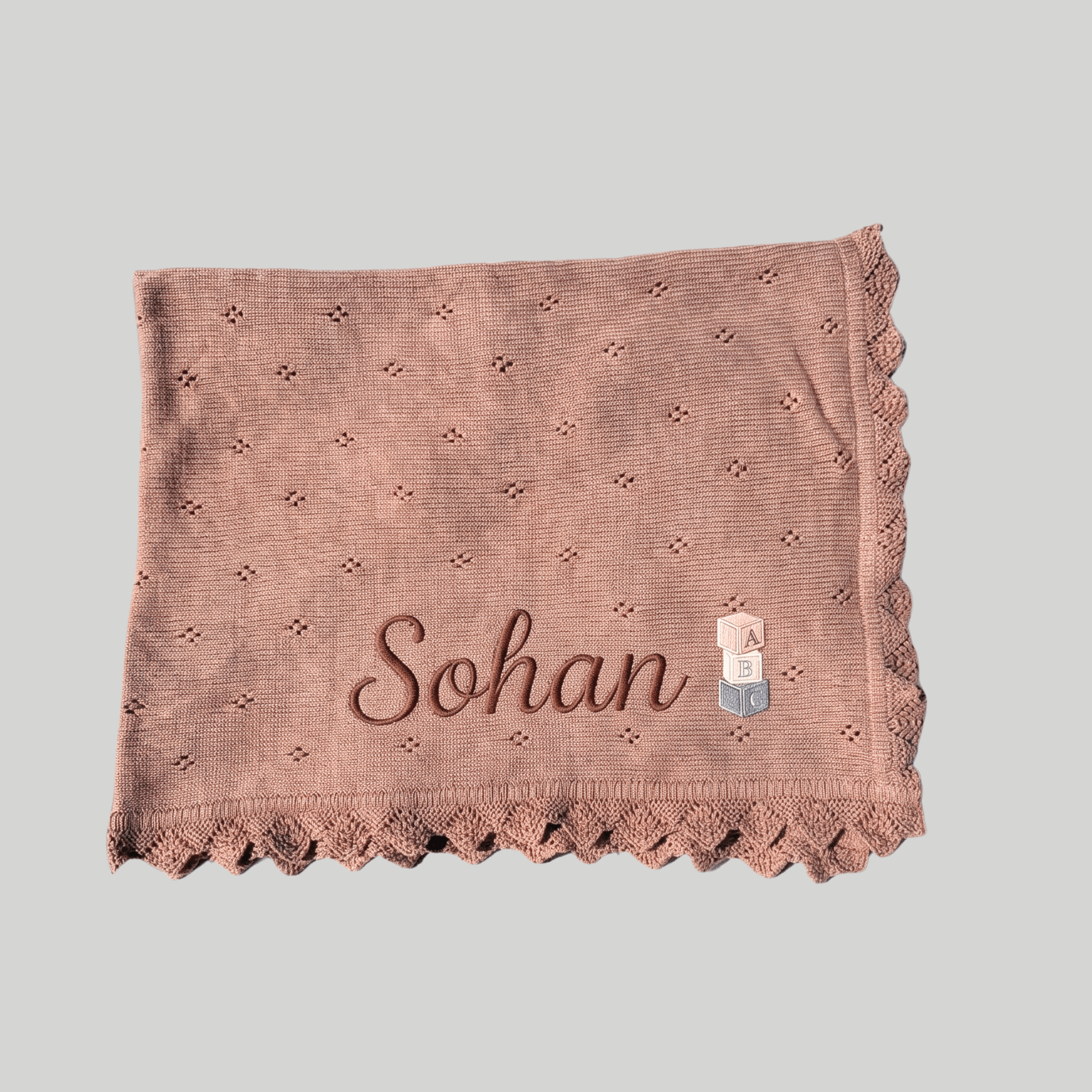 Couverture bébé en Tricot Personnalisé