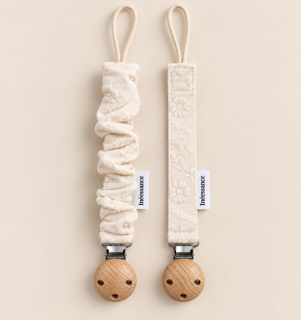 Attache tétines personnalisables bébé - Lot de 2