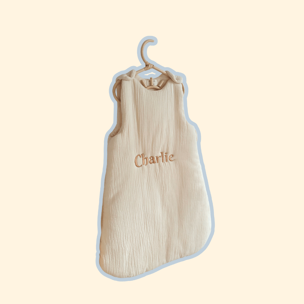 Gigoteuse bébé gaze de coton bio personnalisée cadeau