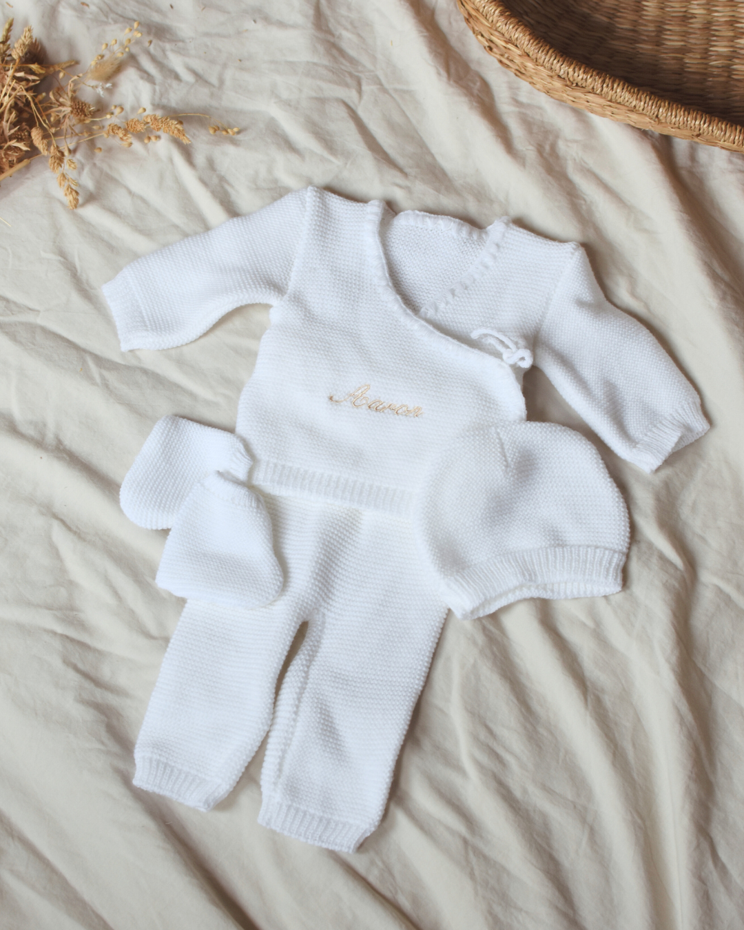 Tenue de naissance personnalisée – Mini cocon de douceur