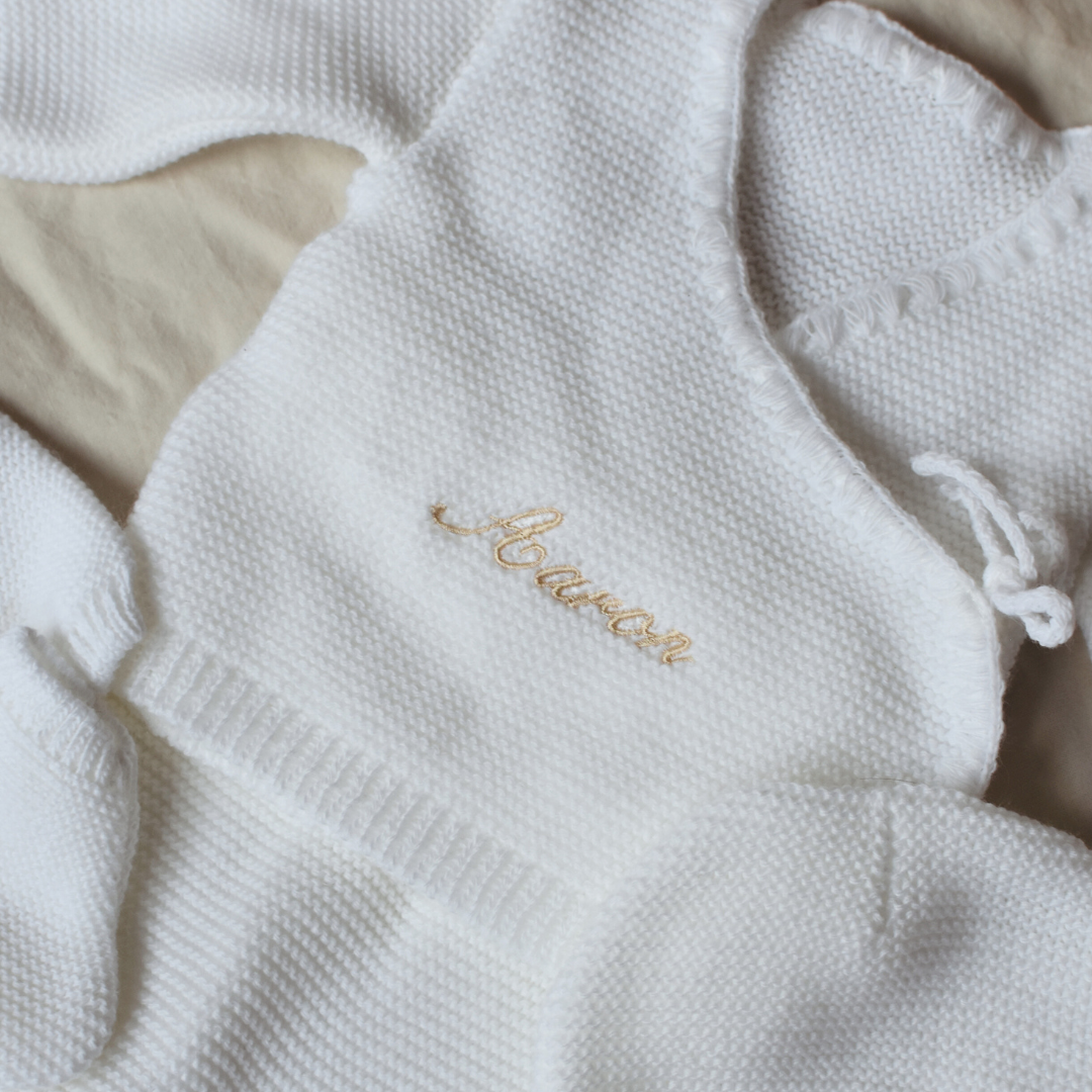 Tenue de naissance personnalisée – Mini cocon de douceur