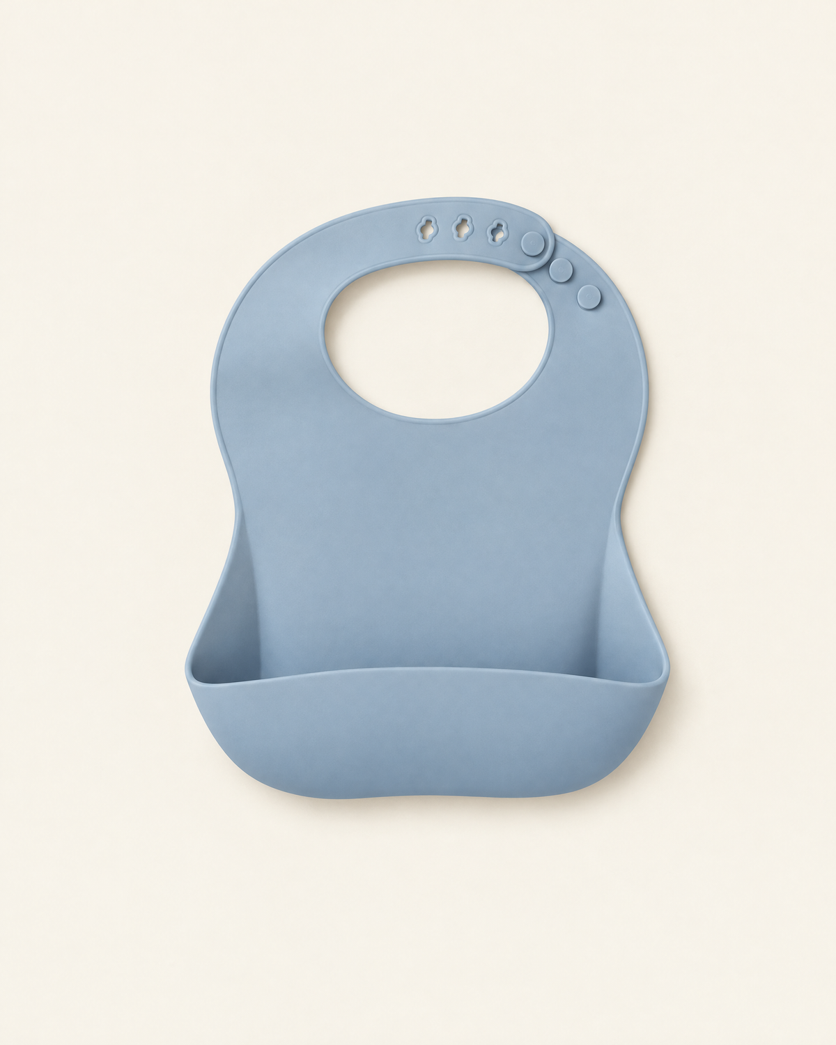 Bavoir en silicone à poche bleu