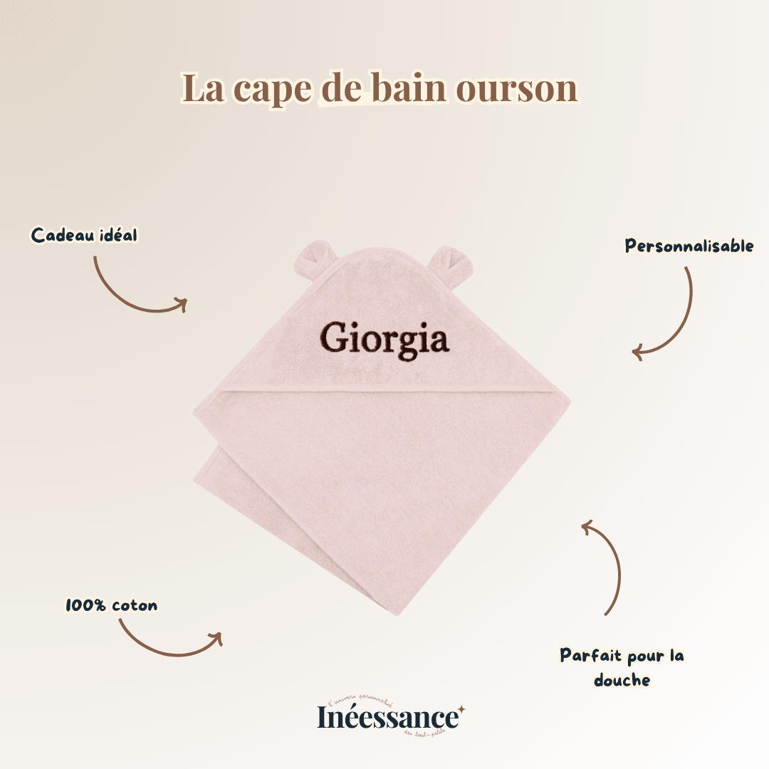descriptif cape de bain personnalisée