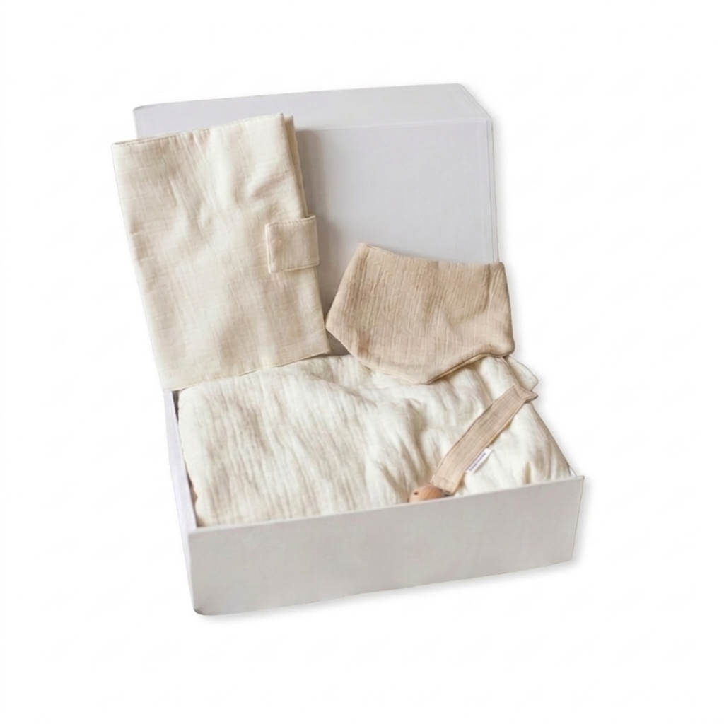 Coffret Naissance Premium - 6 essentiels brodés et gravés (Copy)