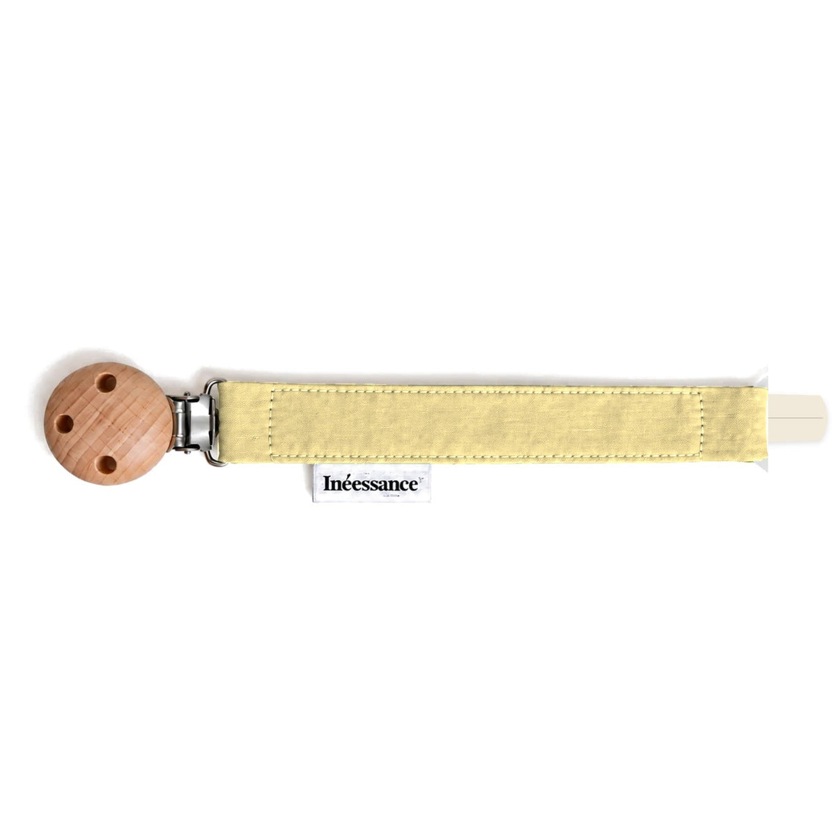 Attache tétine gaze de coton Jaune