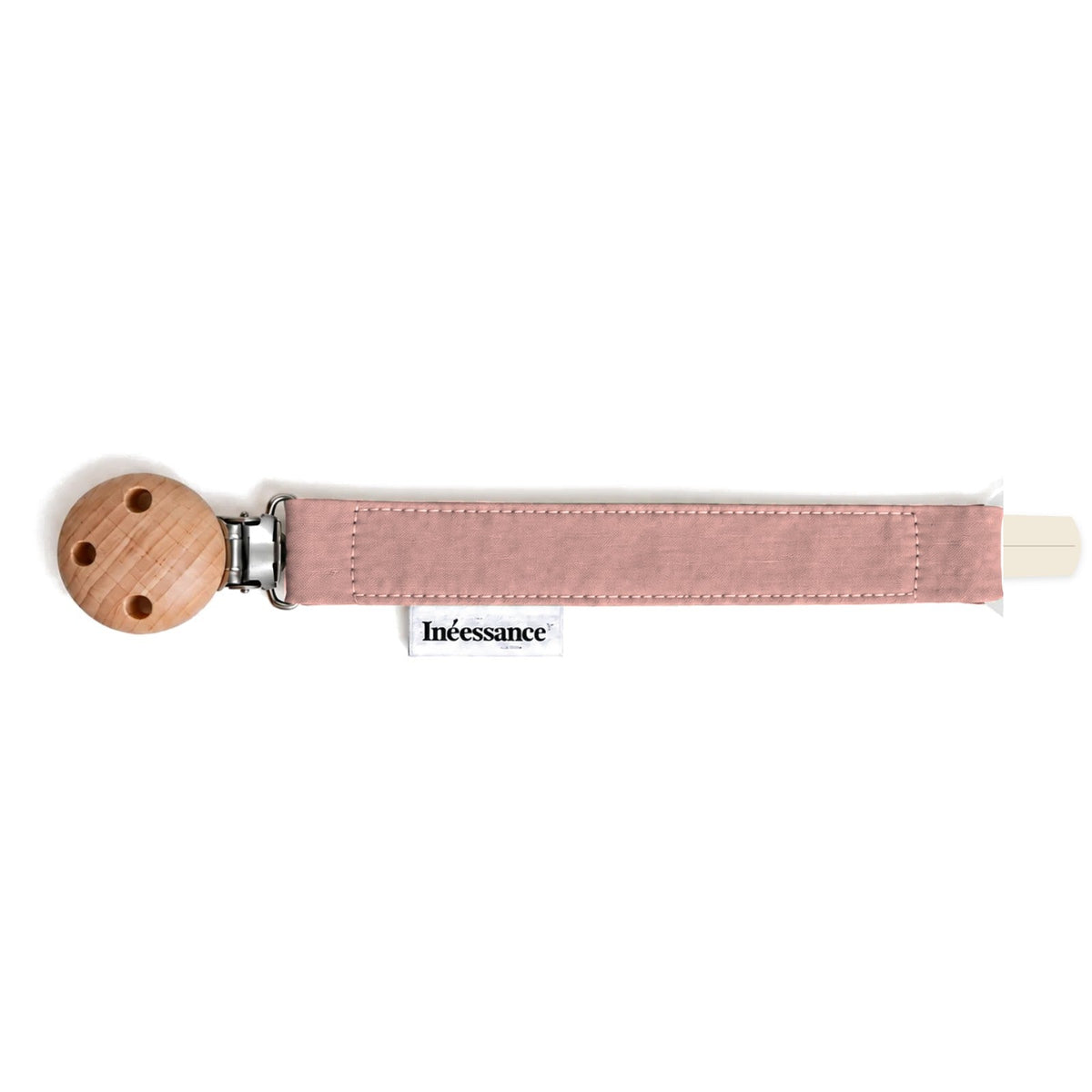 Attache tétine gaze de coton Or rose