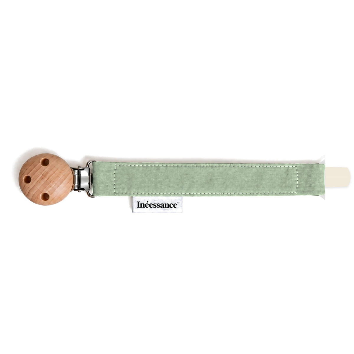 Attache tétine gaze de coton Vert