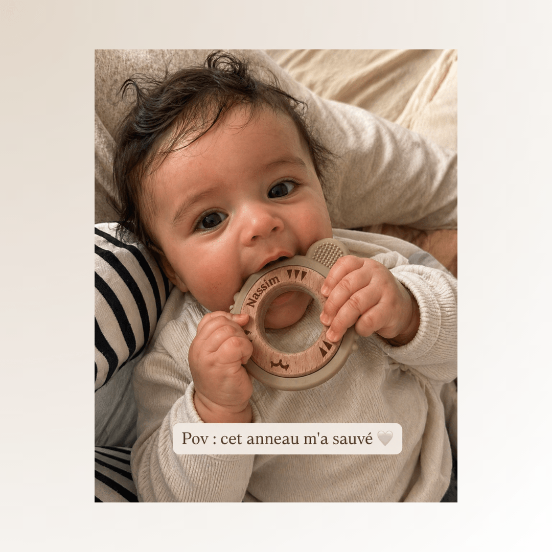 Anneau de dentition ou grignoteur personnalise - Tigre