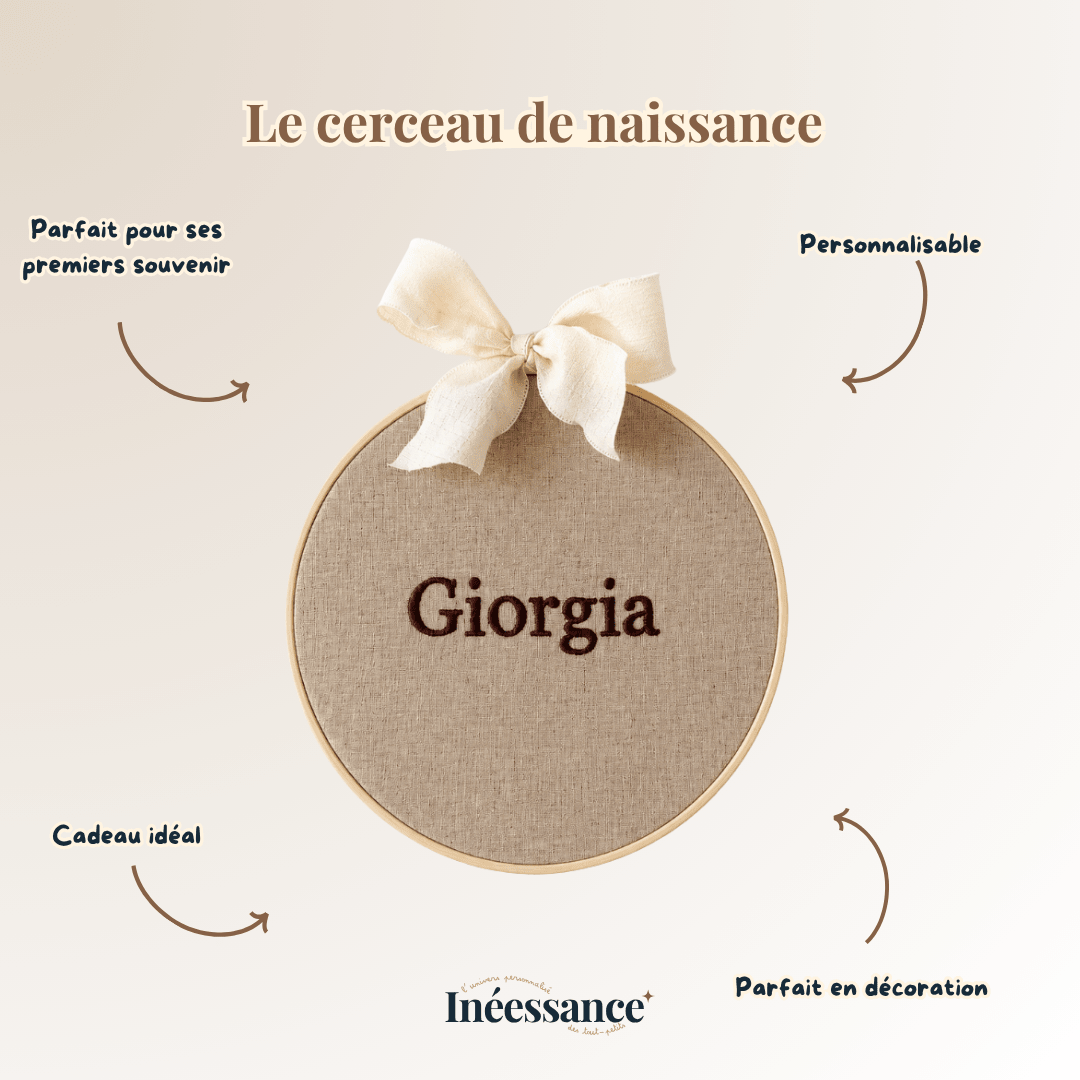 Cerceau de naissance - Tambourin de Naissance - Rond Aspect Bambou