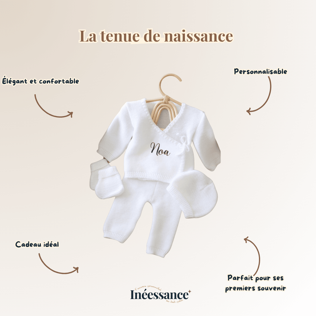 Tenue de naissance personnalisée – Mini cocon de douceur