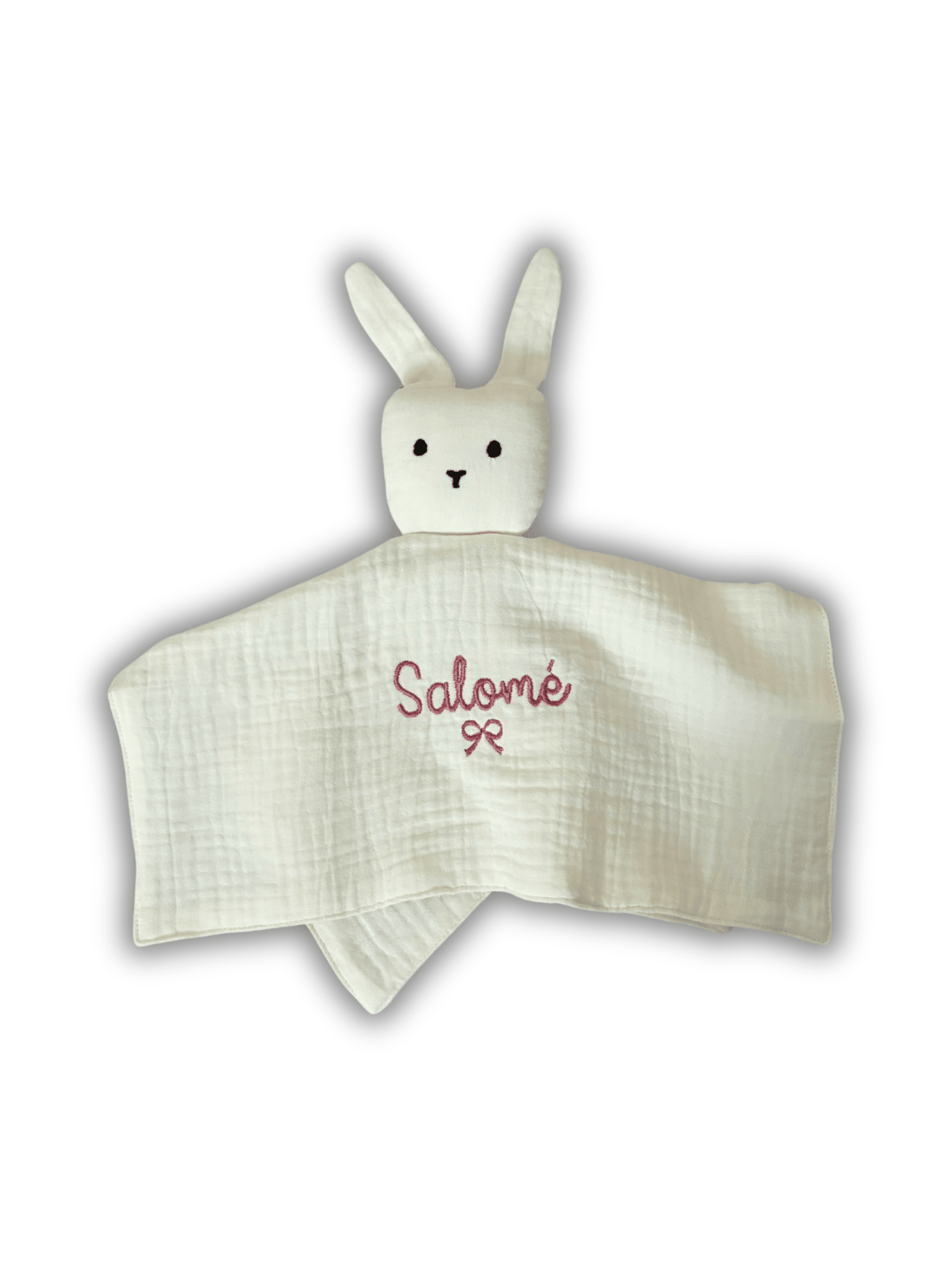 doudou lapin creme personnalisé