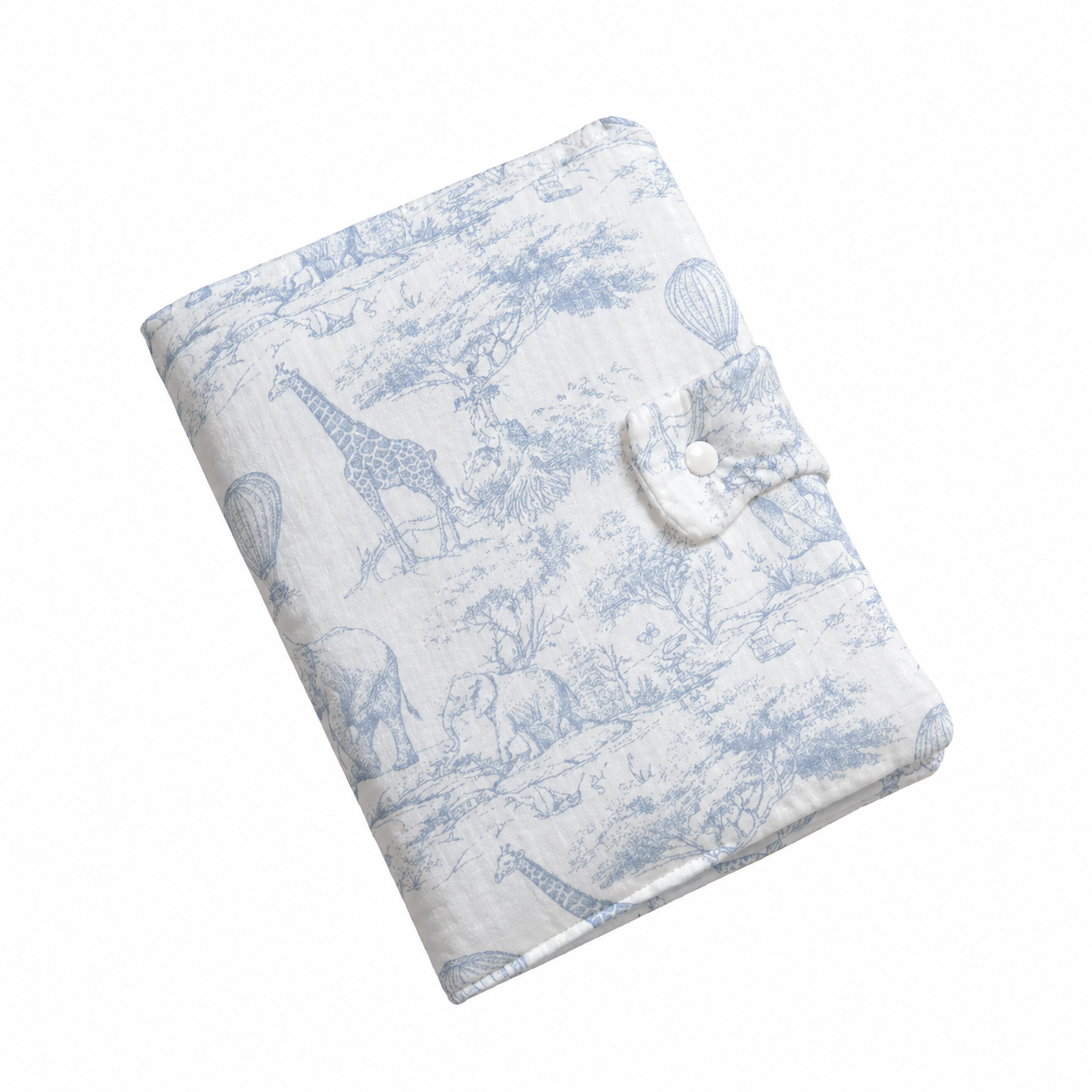 Protège carnet de Santé avec prénom - Toile de Jouy