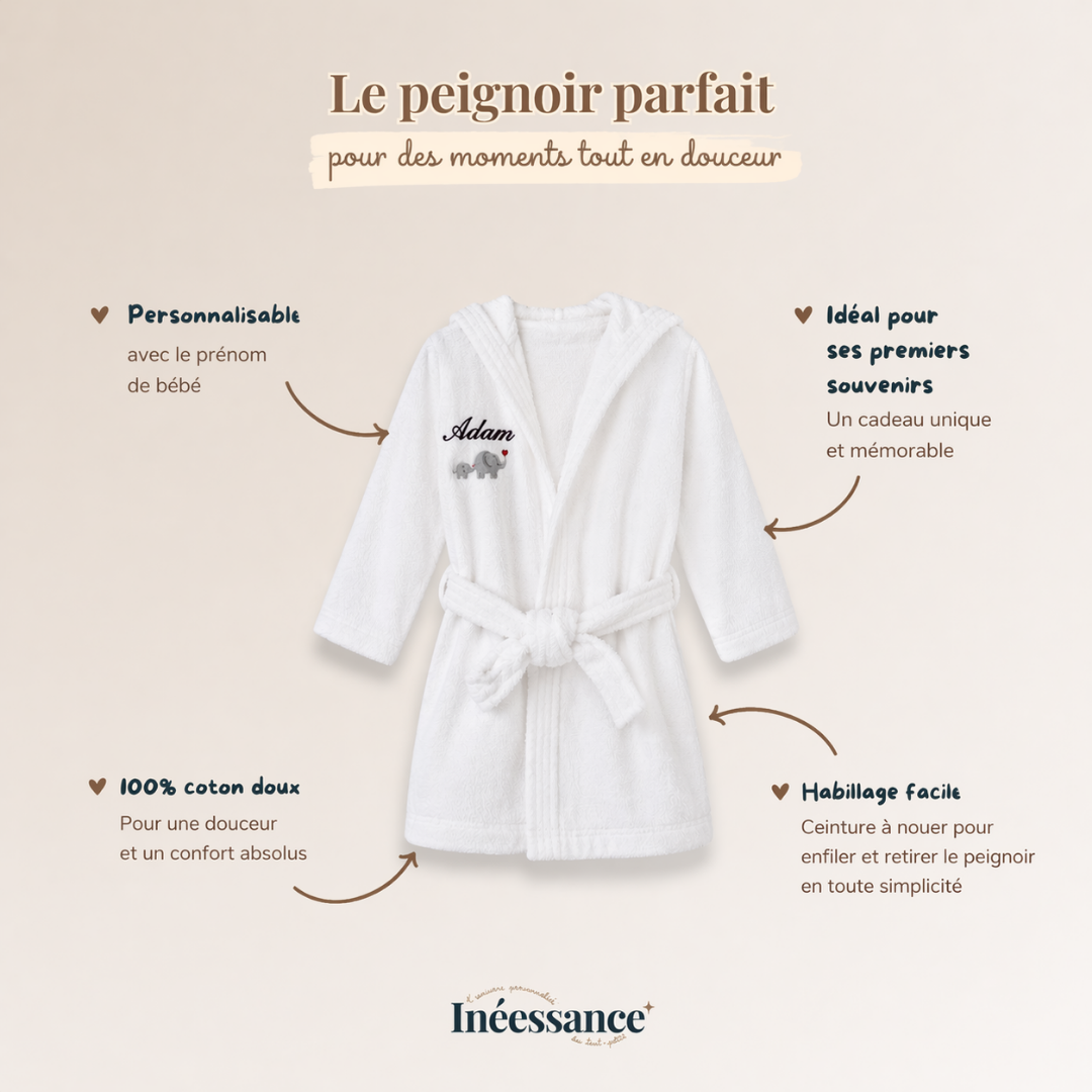 Peignoir bébé personnalisé