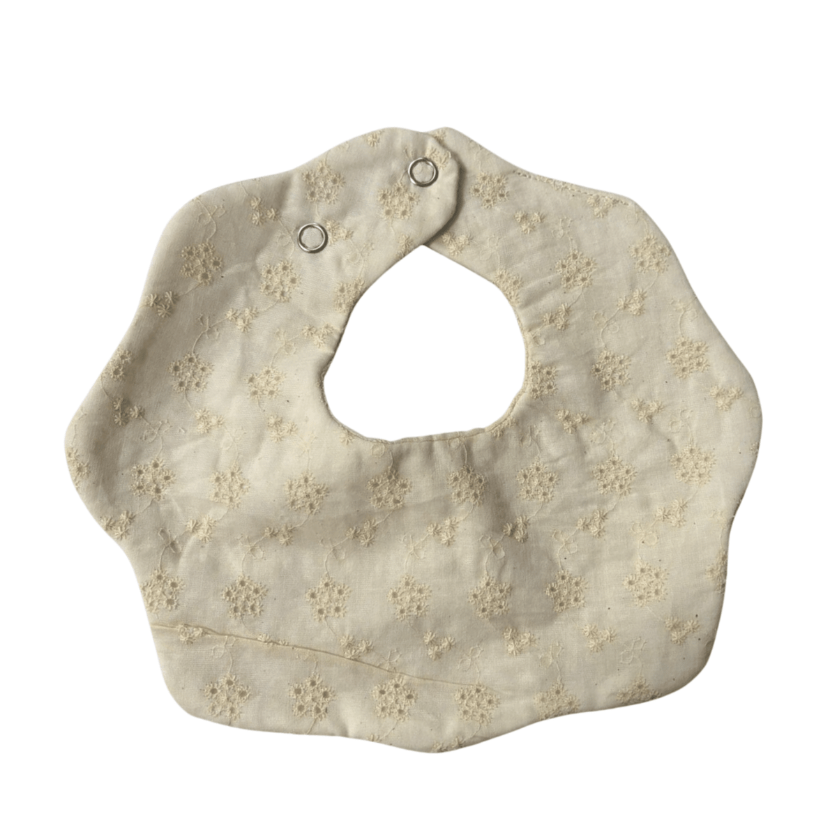 Bavoirs fleurs brodés – Lot de 2